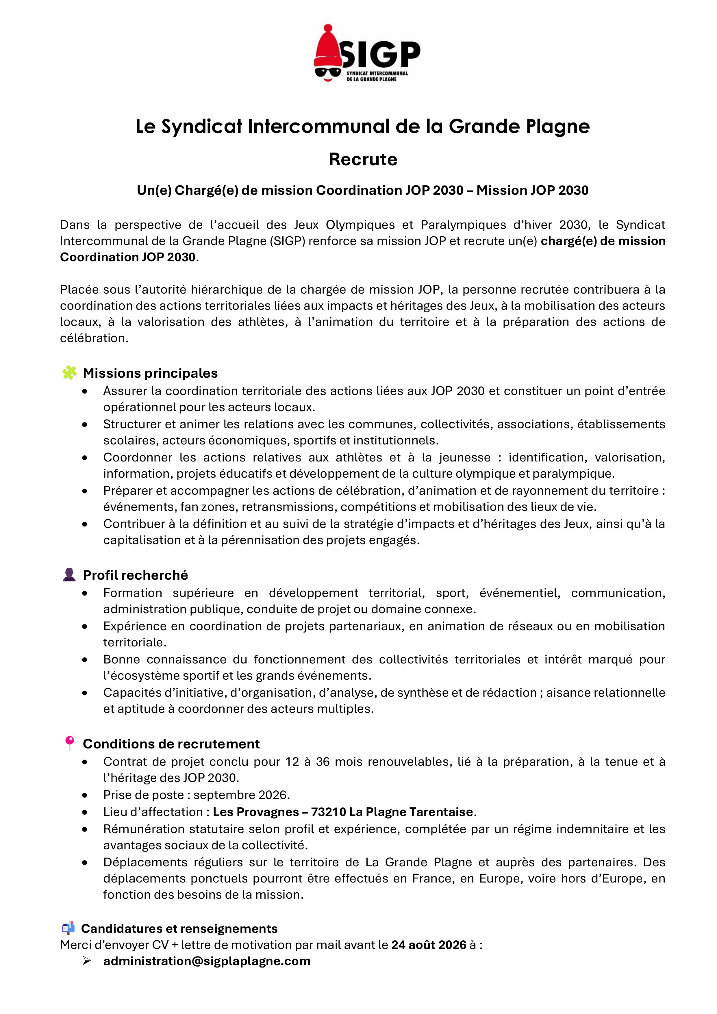 2026 07 22 annonce Coordination Mission JOP